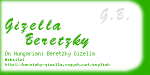 gizella beretzky business card